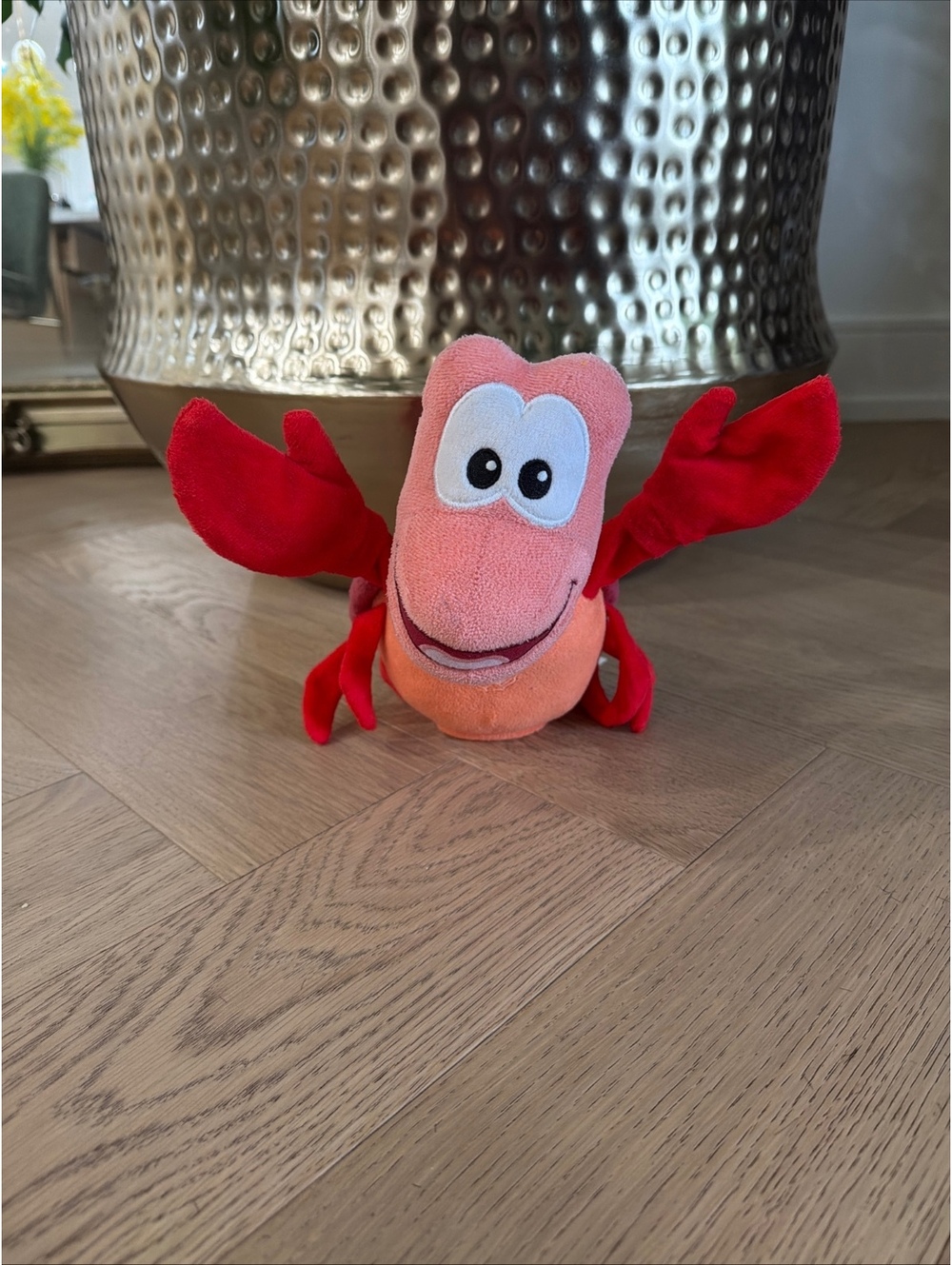 DISNEY Stuffed Animal SEBASTIAN Crab from Little Mermaid Movie PLUSH Toy WORKS!
